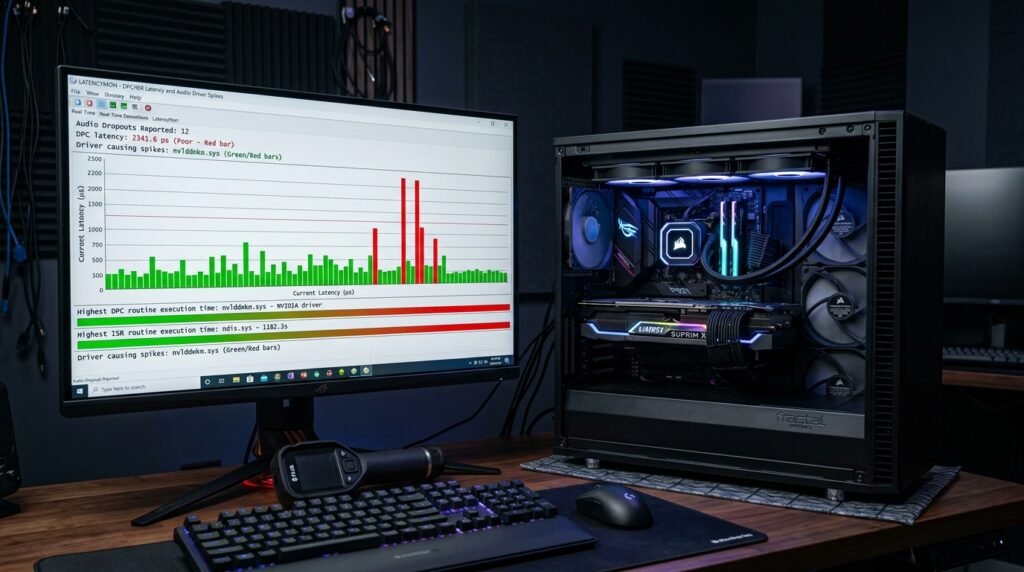 Stuttering e Microtravamentos no Windows 11: Como Diagnosticar DPC Latency e Drivers com LatencyMon