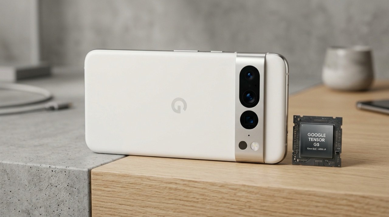 Google Pixel 10 com barra de cameras caracteristica e chip Google Tensor G5 de 3nm