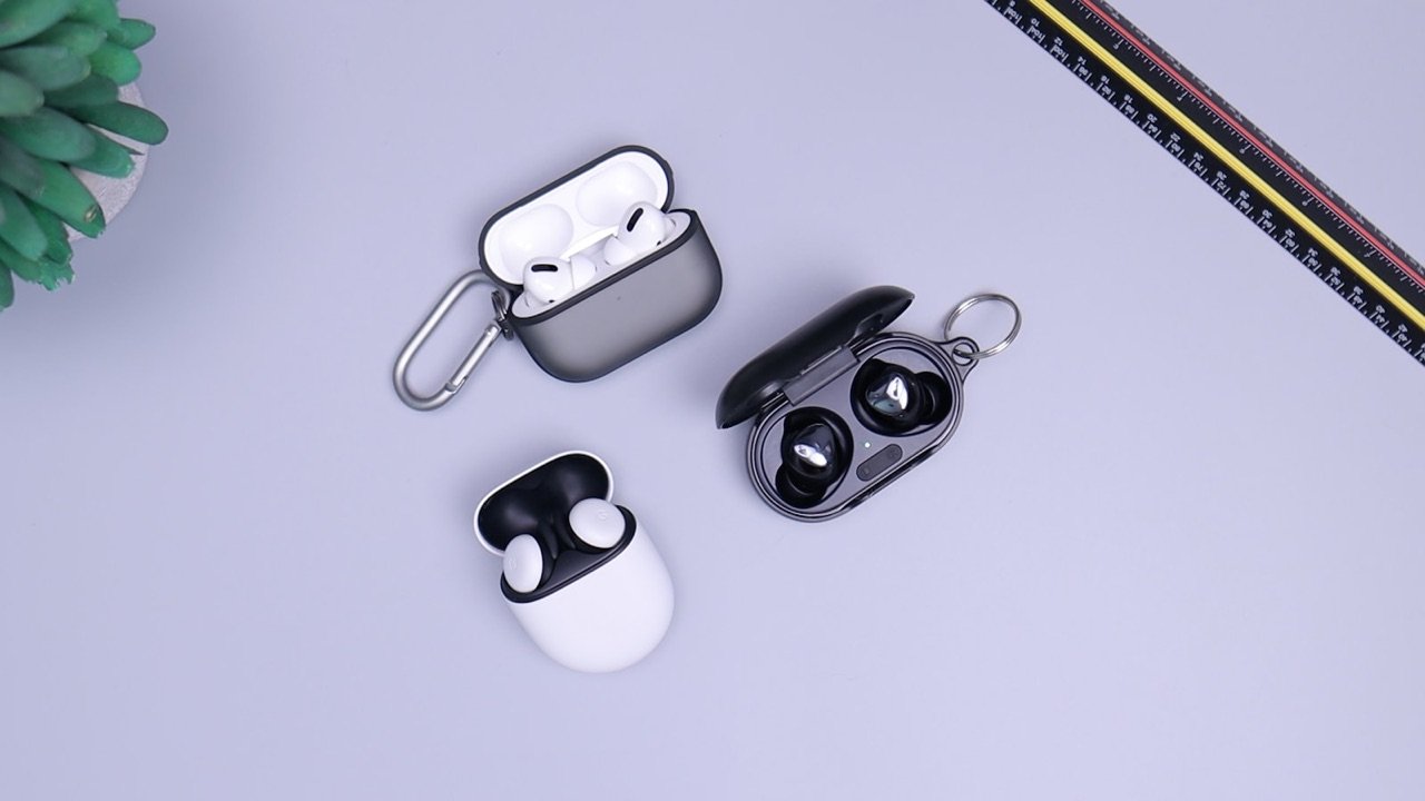 Fones de ouvido Bluetooth TWS com cancelamento ativo de ruído ANC e estojo moderno