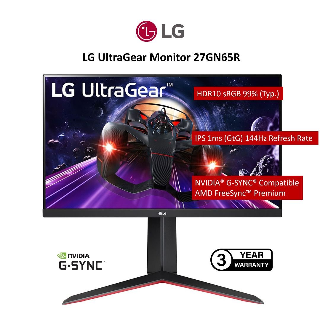 Monitor Gamer LG UltraGear 27GN65R IPS 144Hz