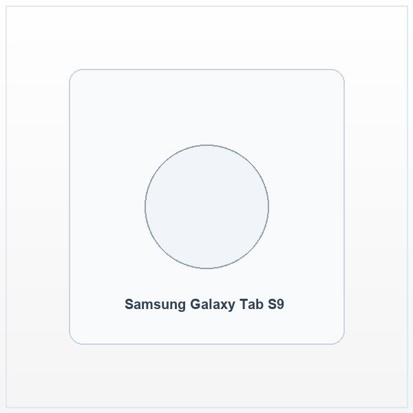 Tablet Samsung Galaxy Tab S9 FE cinza com caneta S Pen sobre mesa de trabalho